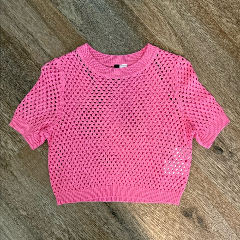 Pink Crochet Crop Top